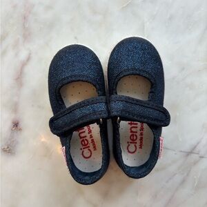 Cienta sparkly navy baby Mary Jane’s